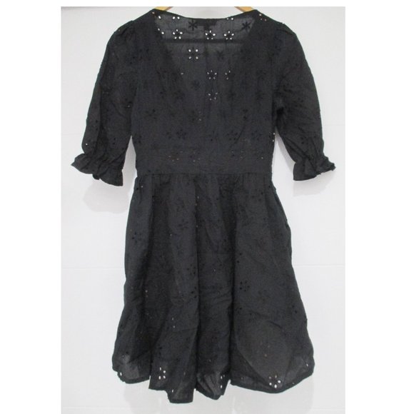 NEW FOR LOVE & LEMONS BLACK EYELET SWING DRESS SIZE S - Picture 3 of 9